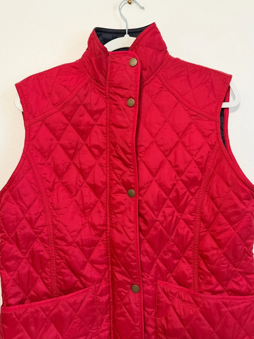 Barbour Women’s Quilted Vest Size 10 Red Fall winter